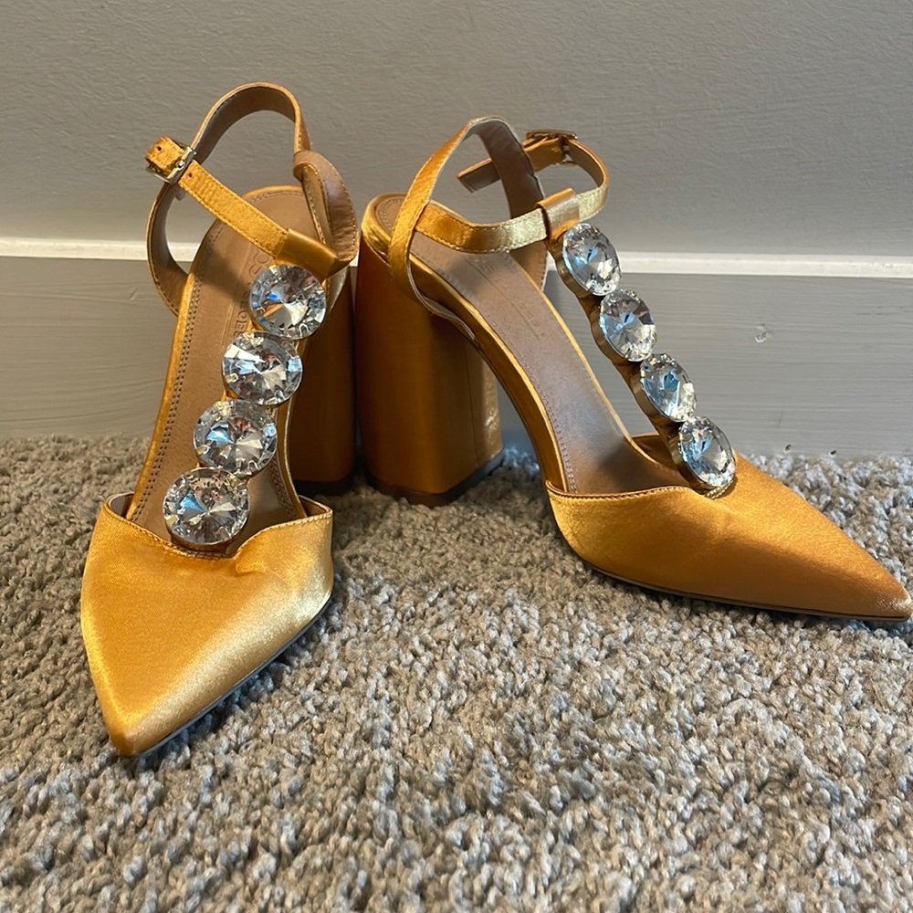 Gold Chunky Heels
